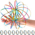YOFOBU 9 Pack Flow Spinner Ring Arm Magic Spring Arm Flow Sculpture Ring