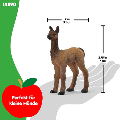 2" 3+ 14890 Schleich Farm World - Baby Llama Toy for Kids. Realistic, Hand-Painted Farm Animal Toys for Boys and Girls.
