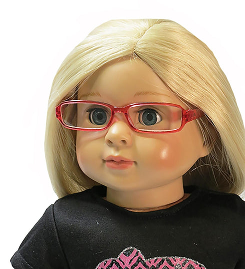 American Fashion World Doll Pink and Purple Glasses for 18-Inch Dolls | Trendy Design & Perfect Fit