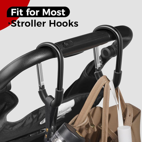 Mommy SURDOCA Stroller Hooks, Large Stroller Hooks for Bags, Universal Stroller Clips and Hooks, Hook for Stroller