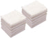 Kyapoo Baby Washcloths 12 Pack, 12x12 Inches Microfiber Coral Fleece for Newborns, Infants, and Toddlers - White
