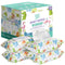 HAPPY BUM Sensitive Water Baby Diaper Wipes, Baby Wipes, Unscented, 4 Flip-top