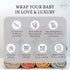 Set 47 Inches Premium Swaddle Blanket by BWD - Bamboo Viscose & Organic Cotton - Baby Girl Swaddle for Newborns