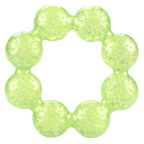 Nuby IcyBite Soother Ring Teether, 2 Count (Green/Pink)