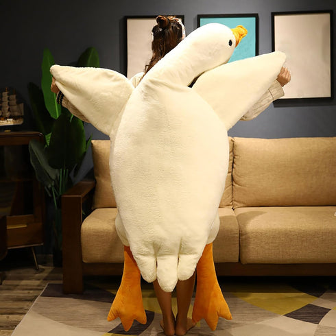 Very Fat Goose Stuffed Animal, 20 Inch Giant Cute Duck Plushies Pillow, Soft Gifts for Kids, Brown