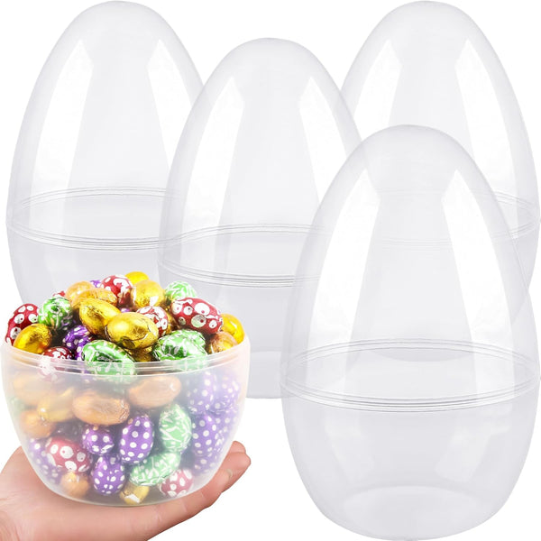 Restroma 12 Inch/ 10 Inch/ 8 Inch Giant Clear Easter Eggs Fillable 4/5/