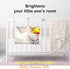 OldFarmBee 2 Cute Linen Baby Crib Hanging Storage Organizer, Pockets Nursery Playpen Cloth Bag with Strap, Minimalist
