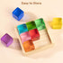 1 2 3 2-4 Set, Woodtoe Large Building Blocks for Toddlers, Montessori Toys for Year Old Boy Girl, No Choking Hazard