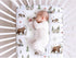 Woodland Animals Baby Crib Sheets - Unisex Bear Deer Hedgehog Owl Squirrel Rabbit, Standard Crib Toddler