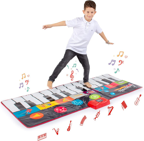 AbcoSport 8 70" 24 Abcotech Kids Floor Piano Mat | Giant Dance Floor Keyboard Sensory Toys | Play, Record, Playback