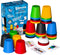 Quick Stacking Cups Games for Kids - Classic Matching Cup Game with 24 Cards & 30 Cups, Family Games for Party