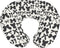Black Bows Baby Nursing Pillow Covers for Girl Boy Valentine Bows Nursery