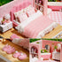 TuKIIE DIY Miniature Dollhouse Kit with Furniture, 1:24 Scale Wooden Doll House Accessories, Dust Proof & Music Movement