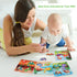 Set of 4 Wooden Peg Puzzles for Toddlers 1-3, Educational Preschool Toy for Ages 2-4, Ideal Gift for Boys and Girls