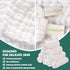 '-6 Baby Muslin Washcloths Layer Soft Absorbent Face Towel - Natural Newborn Wipes for Delicate Skin - Baby Registry as
