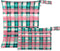 Haskirky Turquoise Pink Tartan 2 Pcs Cloth Diaper Wet Dry Bags,Waterproof and Washable