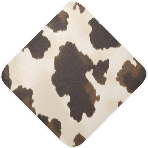 YANENDIE 30 30 Cowhide Pattern Baby Bath Towel, Hooded Baby Towel for Newborn x in - Muslin Cotton Baby Towels
