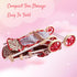 Baby Doll Stroller for Toddler Girls & Big Kids up to 8 Years - 28” Toy Stroller with Coral Floral Print