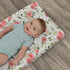 ZoUbqchY Summer 32''16'' Bloom Rose Green Leaves Changing Pad Coves for Baby Girl Boy Boho Floral Fitted Change Table