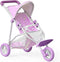 Olivia's Little World Baby Doll Jogging-Style Stroller with Canopy, Seatbelt and Storage