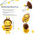 Mini Bee Stuffed Animal Toys Plush Honeybee Keychain for Room Decor Birthday Baby Shower