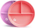 Munchkin Stay Put Suction Plates - 3 Divided Sections for Baby and Toddler, Pink/Purple