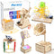 Poraxy STEM Kits for Kids Age 8-12, 6 in 1 Science Kits, Wooden 3D Puzzles, Building Projects Crafts Model Kits