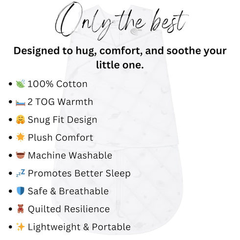i-Heir 2.0 0-6 3-Way Baby Sleep Sack Swaddle TOG Months, Adjustable Wearable Blanket for Newborn, Infant Swaddling