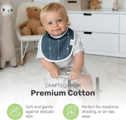 Snug Premium Cotton Baby Bibs for Teething and Drooling