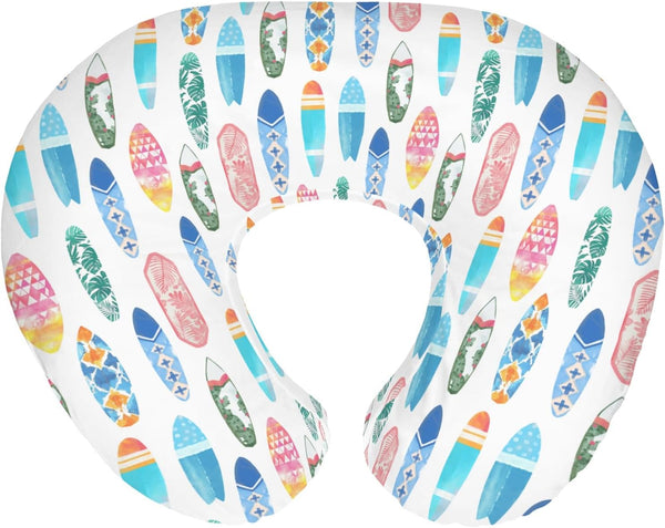 Colorful Surfboards Nursing Pillow Covers for Boy Girl Summer Surfing Nursery Feeding