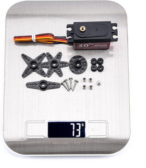 Readytosky Digital 30KG Servo - 360 Degree High Torque Metal Gear Servo Motor with 25T Servo Horn for RC Car Robot