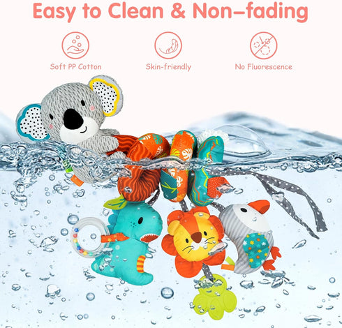 0-6 0-3 0-6 0 3 6 9 12 MONSTIME Car Seat Toys for Babies Months, Newborn Toys Baby Toy Months Stroller Toys, Infant Toy