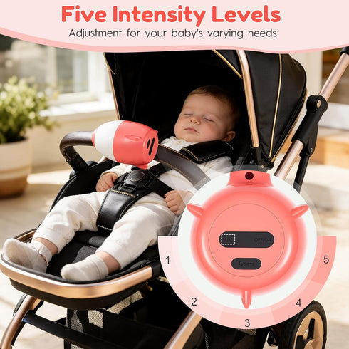 KIYPUT 5-Speed Settings, 12-Hour 40-Minute Hands-Free Baby Stroller Rocker | Automatic Rocking Device for Cribs