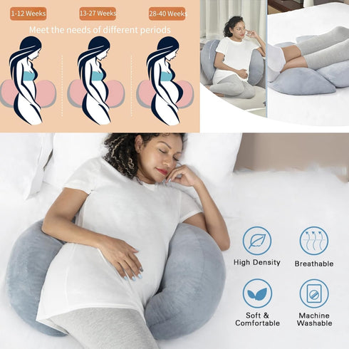 Vivixilan Pregnancy Pillows for Sleeping,Support for Belly, Back, Legs, HIPS,U Shaped Full Body Pillow for Pregnancy