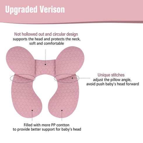 KAKIBLIN Baby Travel Pillow, Upgraded Baby Neck Pillows for Car Seat, Infant Neck Support Pillow for Head