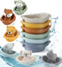 Auvitaya Baby Bath Toy Stackable Infant Bathtub Toys Stacking Floating Boat Train with