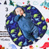 Dinosaur Lounger Cover, Blue, Breathable & Reusable Slipcover for Newborn, Snugly Fit Baby Infant