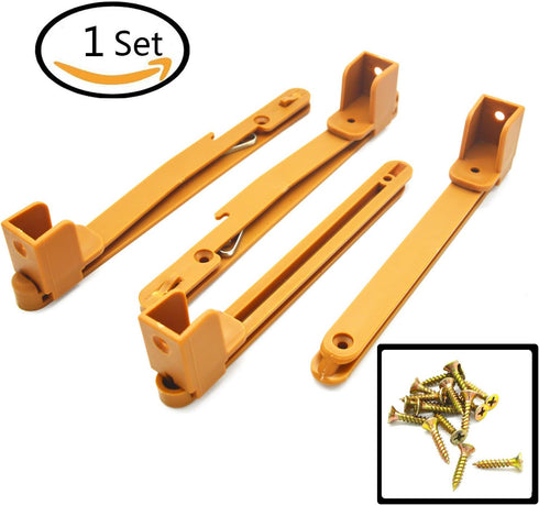 Crib Fence Lifter Lifting Rail Connection Set - Brown with Screws