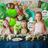 Happy 1st Birthday Decorations - Large Dinosaur Foil Balloons, Number 1 & Dinosaur Printed Balloons, Banner for Boy &
