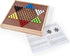 VAMSLOVE 13" Chess Chinese Checkers 2 in 1 Wooden Board Game Set with Pieces Storage Drawer, Bonus Marbles for Birthday