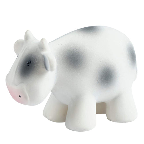 Organic Cow Rubber Rattle & Teether for Babies