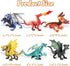 EOIVSH 3 Pack 6 Dragon Toy Figures - Ancient Flying Dragon Figurines, Mythical Action Figure Kid Toys, Girls and Boys