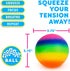 Power Your Fun Arggh Rainbow Giant Stress Balls for Adults, 3.75 Inch Large Stress Balls for Kids, Fidget Toy