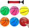 Shindel 5 Inch Mini Toy Basketball - 6PCS Colorful Rubber Basketballs with Pump for Toddlers, Indoor and Outdoor Play