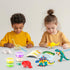 5 12 Set Drama Planet Dinosaur Air Dry Clay Kit Create Dinosaur Models with Colors of Modeling Clay, Instruction Guide
