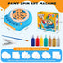 Hewaurorion 7 36 4 5 6 7 8 9 10 11 12, Spin Art Machine for Kids, Paint Spinner Arts and Crafts Kit with Washable
