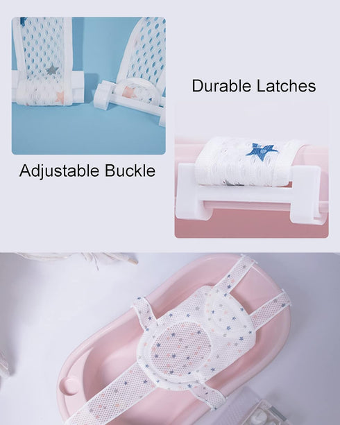 Baby Bath Seat Support Net, Soft Bathing Pillow Sling for Newborn Boys Girls, First Year Bath Time Need
