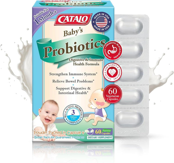 CATALO Baby's Probiotics, Digestive & Immune Health Formula, 1 Month+, 3 Billion