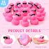 36 Packs Sets 2.2 Inch Sosation Mini Rubber Ducks with Sunglasses Bath Squeaky Rubber Duckies Cute Float Bathtub Toys
