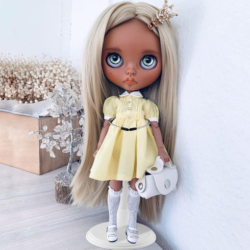 NUOBESTY Doll Stands Display Holder Figures Display Rack Doll Bracket Support Teddy Bear Stand Birthday Party Favor for Kids Girls White 30cm 4pcs